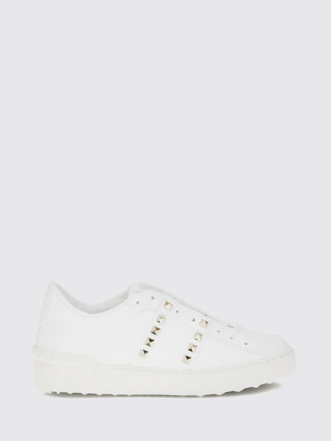 rockstud untitled low-top trainers in calf leather with studs