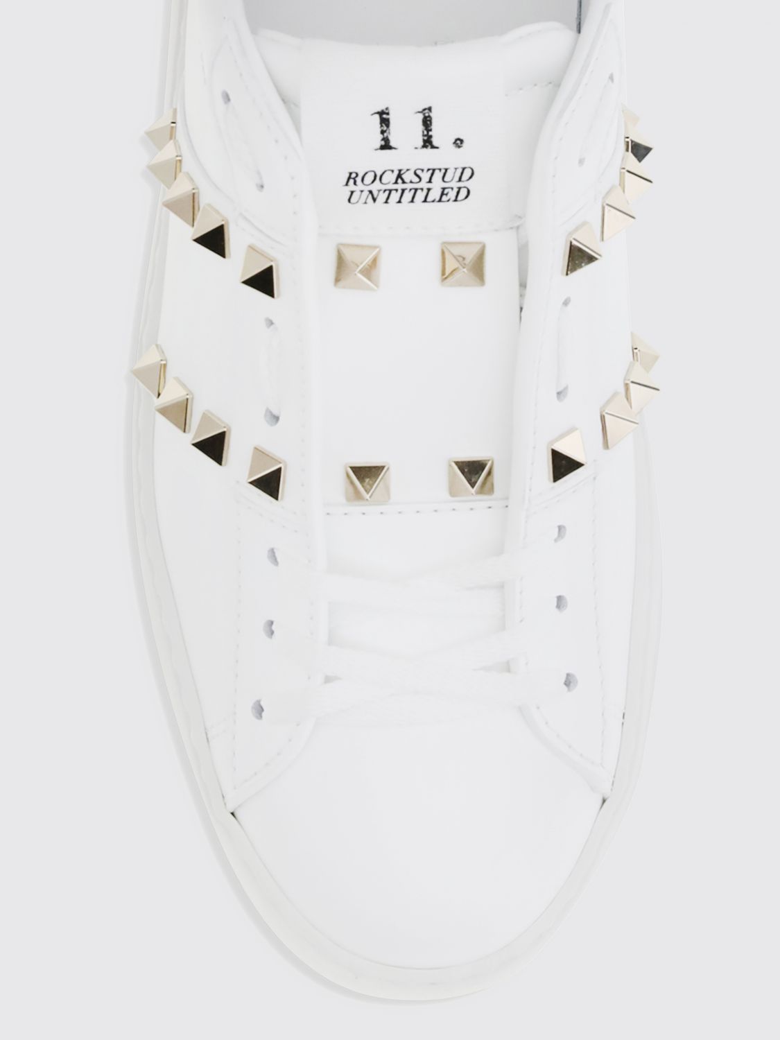 rockstud untitled low-top trainers in calf leather with studs