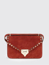 rockstud suede mini crossbody bag with studs