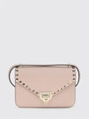 rockstud grained calfskin mini crossbody bag