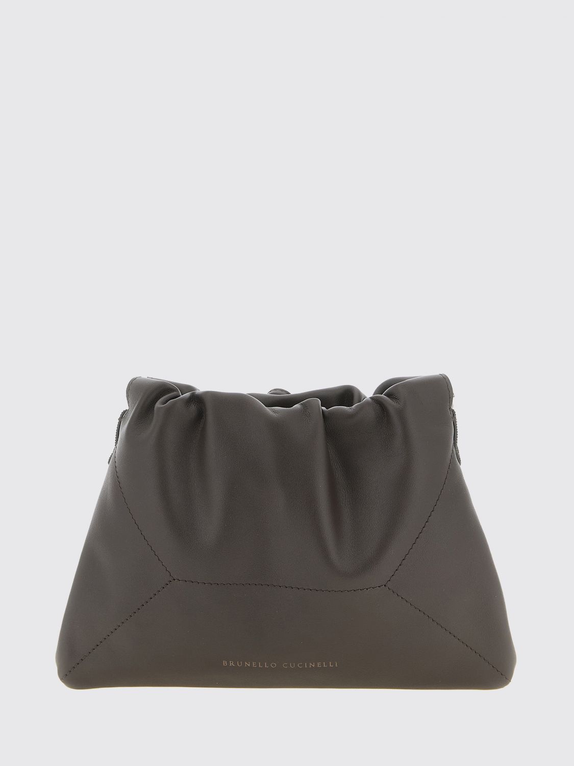 draped calfskin leather crossbody bag