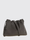 draped calfskin leather crossbody bag