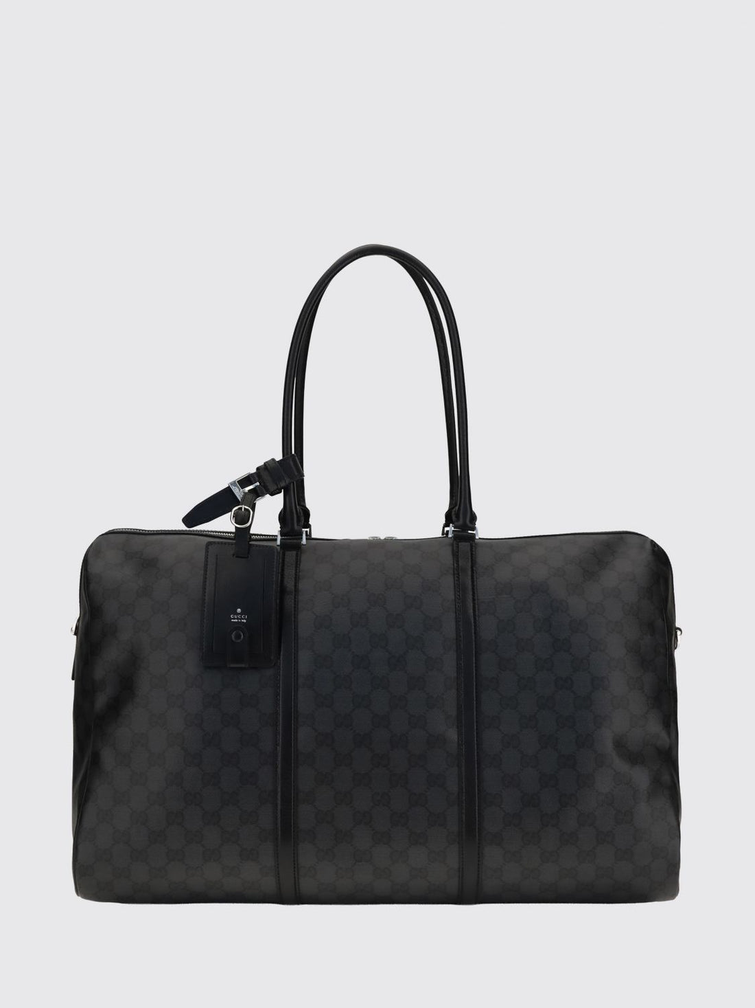 GUCCI OS gg monogram canvas travel bag with leather handles