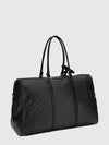 gg monogram canvas travel bag with leather handles