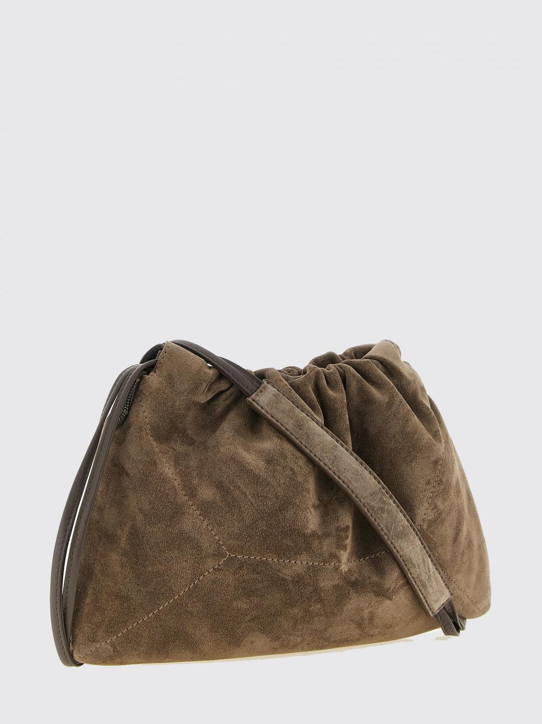 BRUNELLO CUCINELLI OS bc duo suede bucket bag with monili decoration