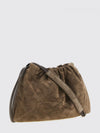 bc duo suede bucket bag with monili decoration