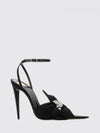 dove knot detail silk crêpe sandals with stiletto heel