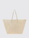 suede calfskin shoulder bag with removable pouch