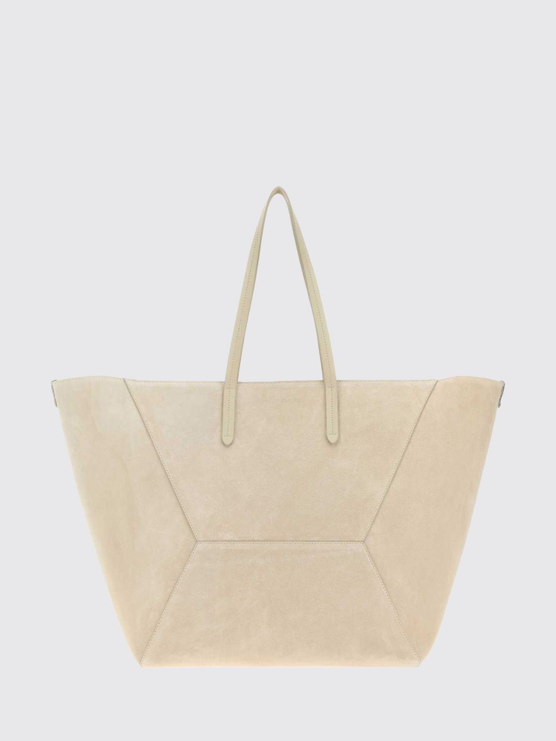 suede calfskin shoulder bag with removable pouch