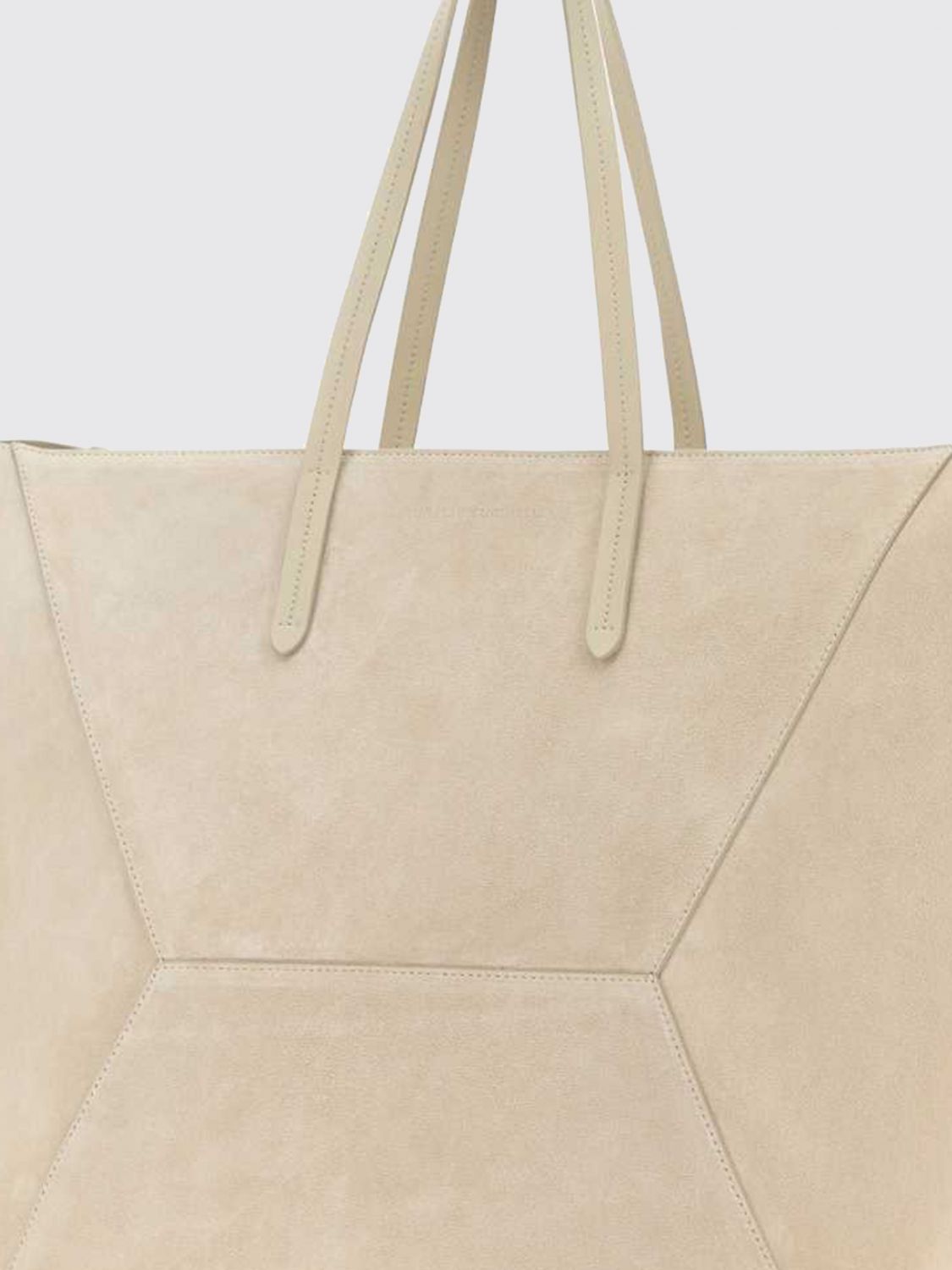 suede calfskin shoulder bag with removable pouch