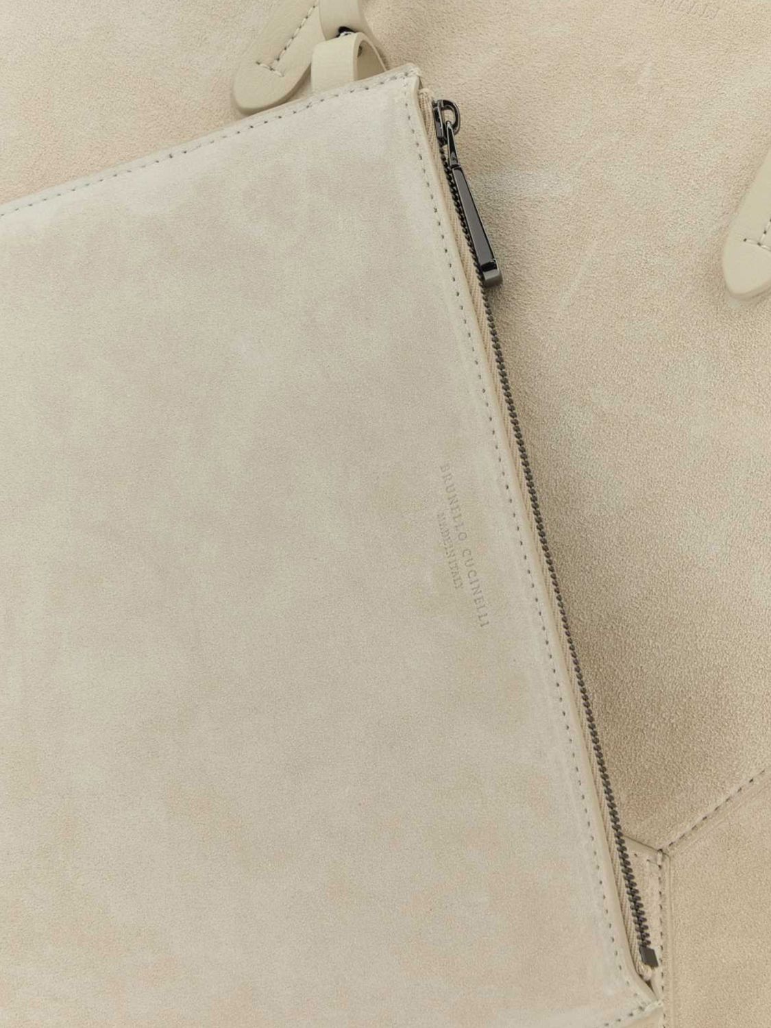 suede calfskin shoulder bag with removable pouch