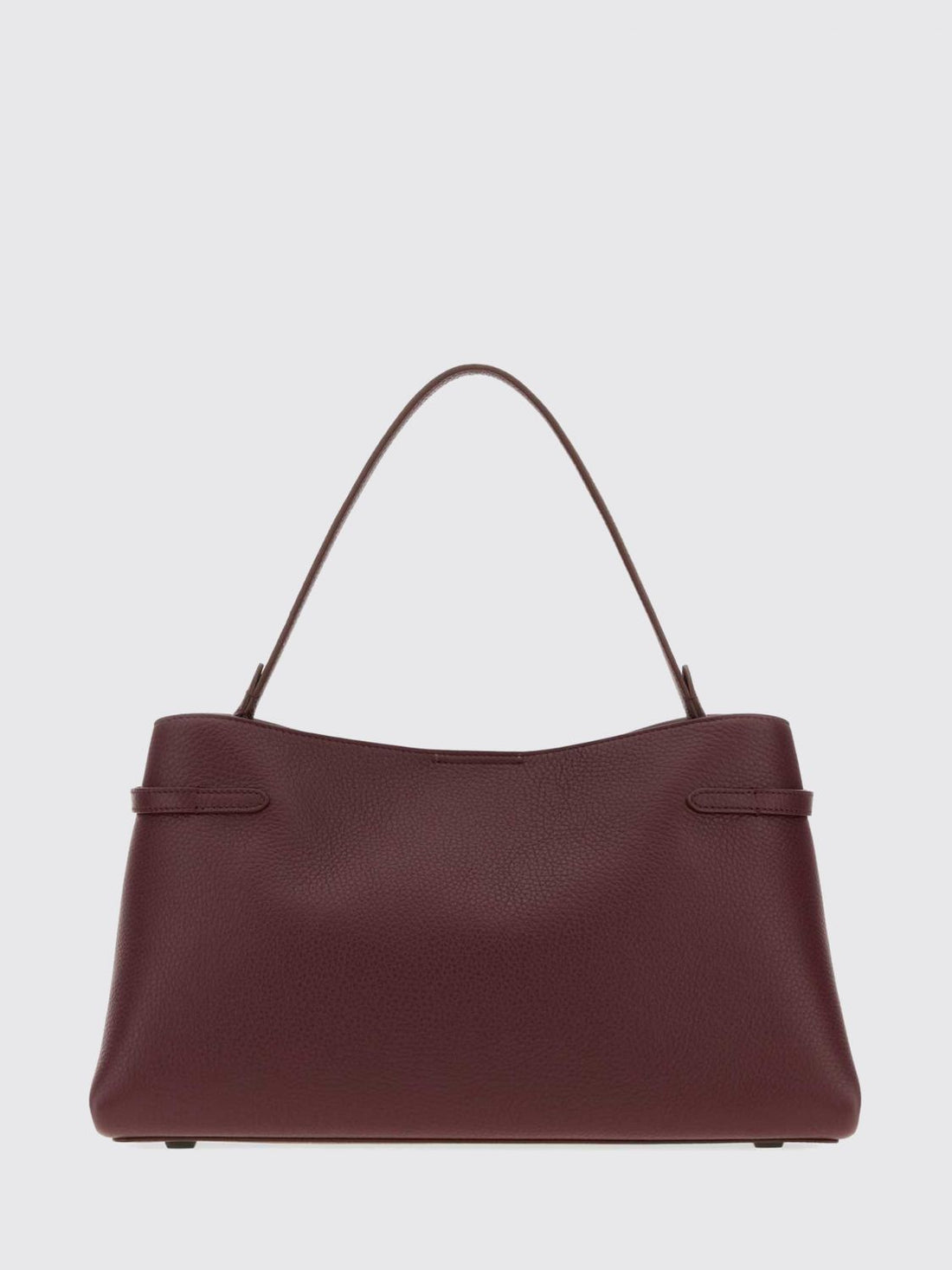 BRUNELLO CUCINELLI OS leather shoulder bag with flat handle and magnetic closure