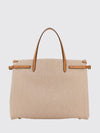antibes canvas tote bag with vlogo signature monogram