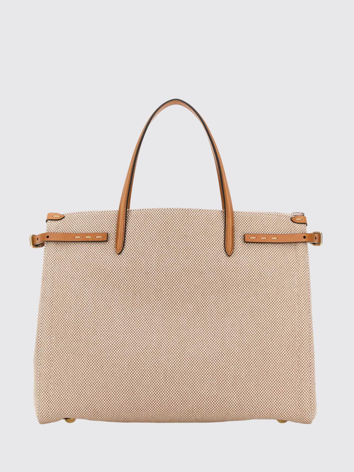 antibes canvas tote bag with vlogo signature monogram