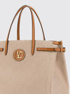 antibes canvas tote bag with vlogo signature monogram
