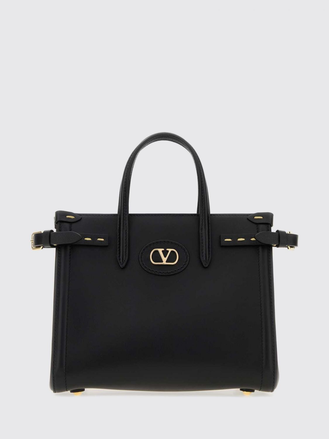 antibes mini leather handbag with vlogo signature