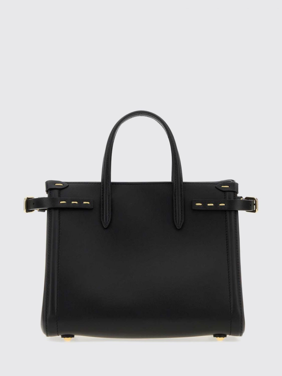 antibes mini leather handbag with vlogo signature