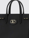 antibes mini leather handbag with vlogo signature