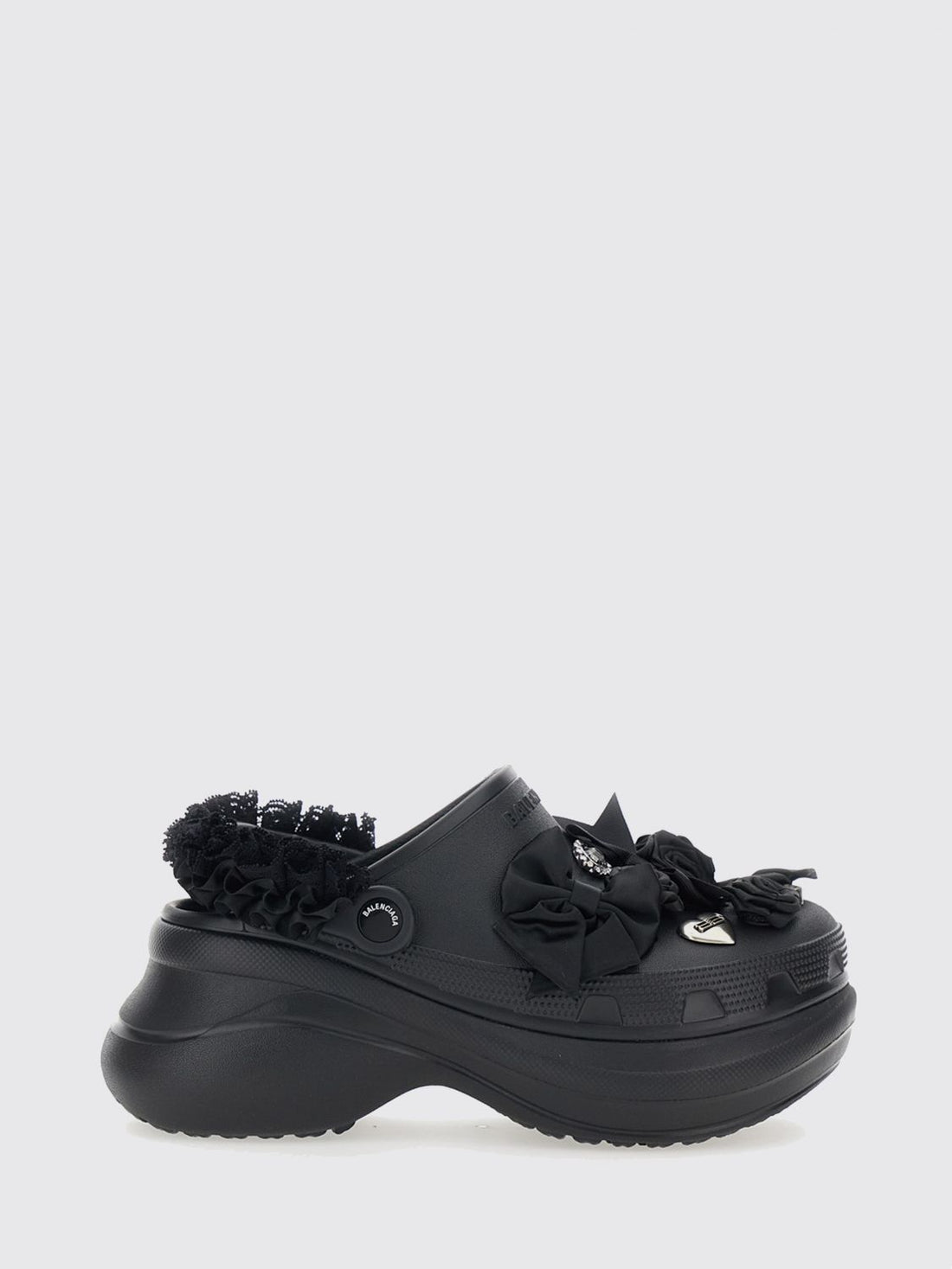 BALENCIAGA 39 x crocs jibbitz eva mules with platform and decorative studs