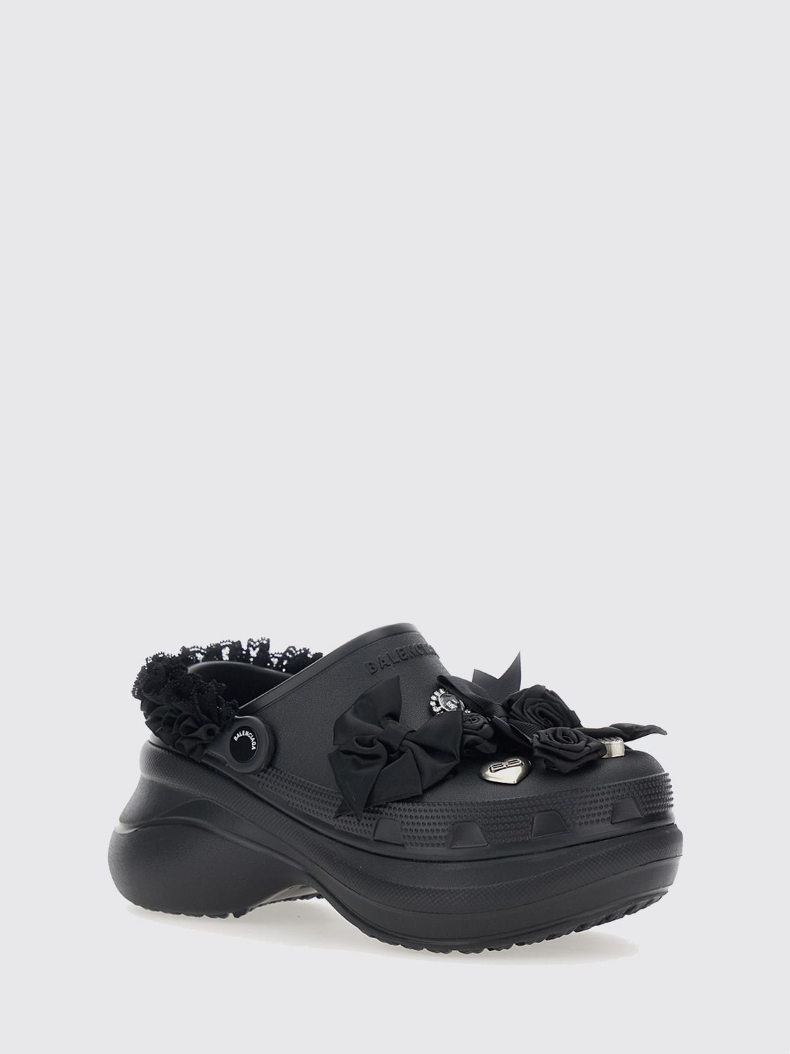 x crocs jibbitz eva mules with platform and decorative studs