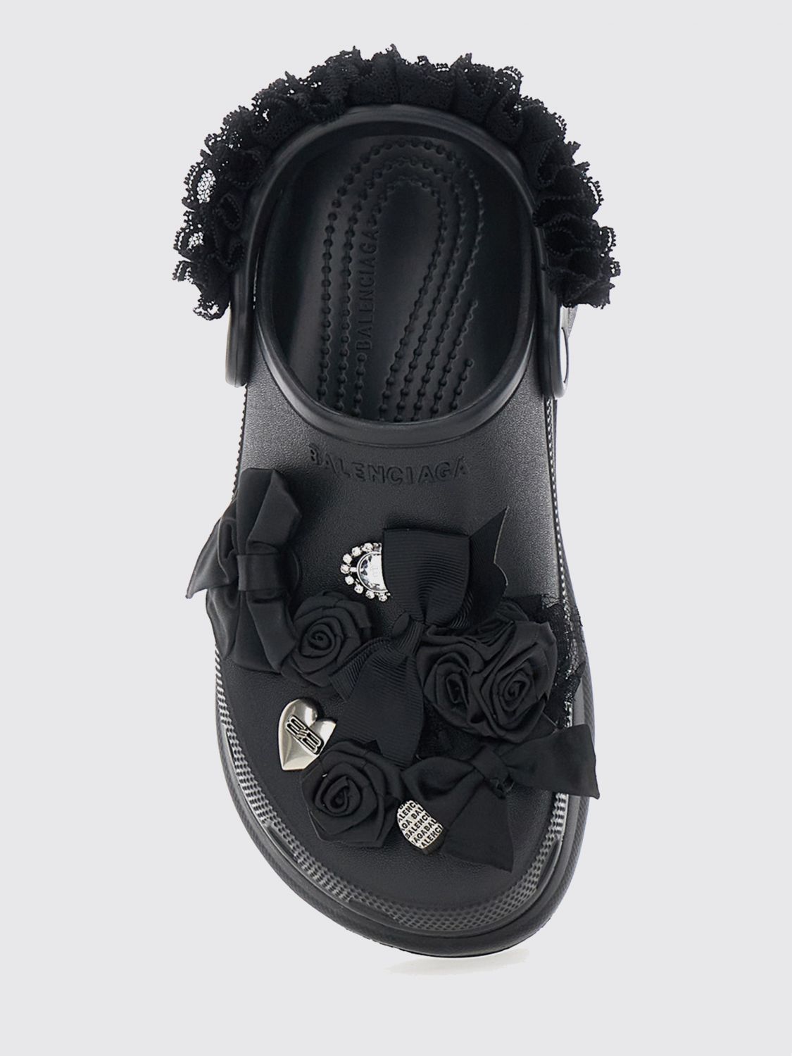 x crocs jibbitz eva mules with platform and decorative studs