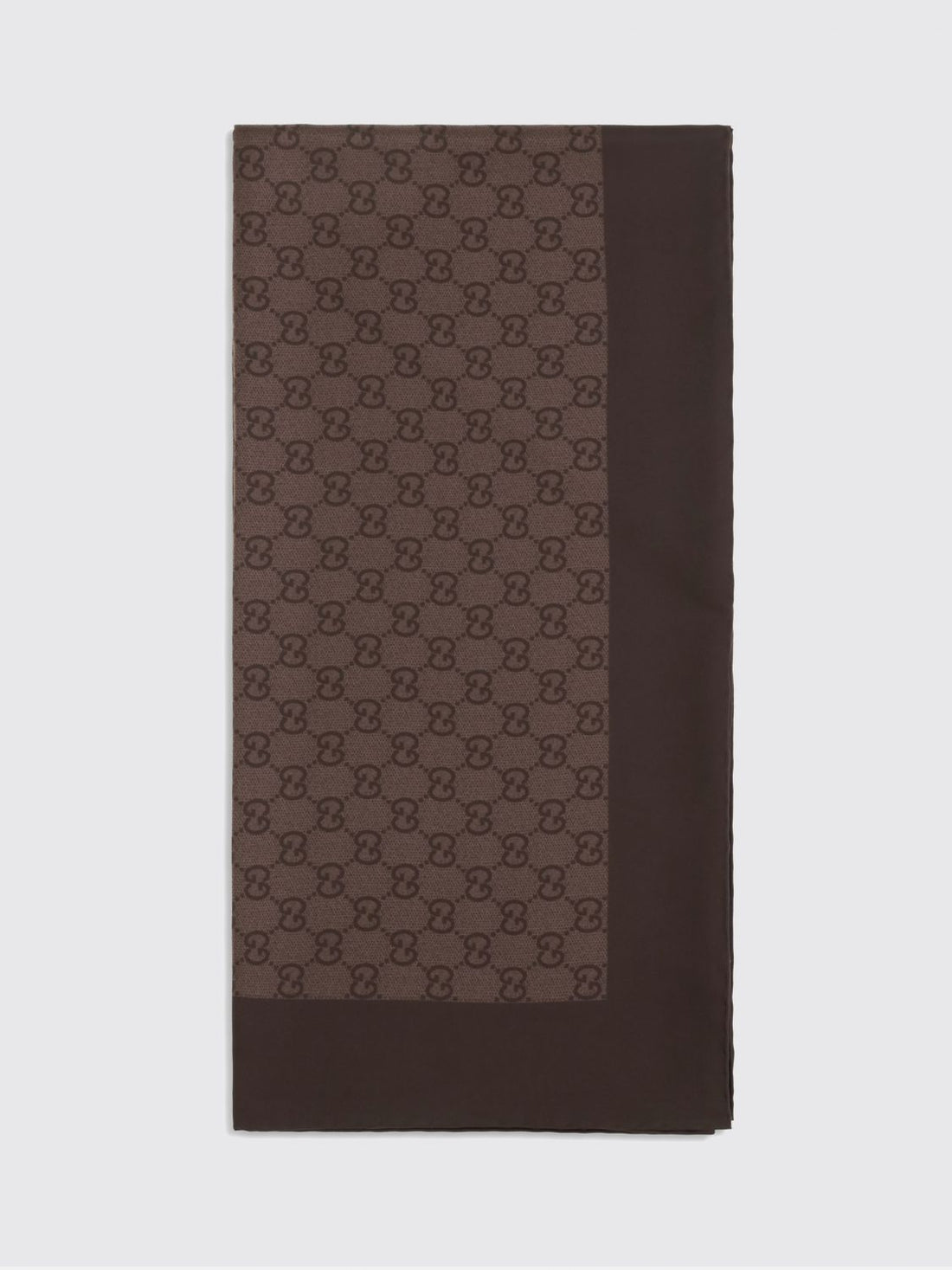 GUCCI OS square silk twill foulard with gg monogram pattern