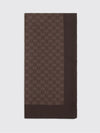 square silk twill foulard with gg monogram pattern