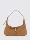 jackie slim nappa leather shoulder bag with clasp closure