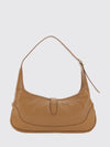 jackie slim nappa leather shoulder bag with clasp closure