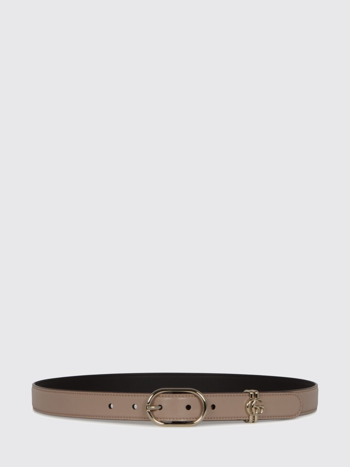 gg marmont calfskin leather belt with monogram buckle