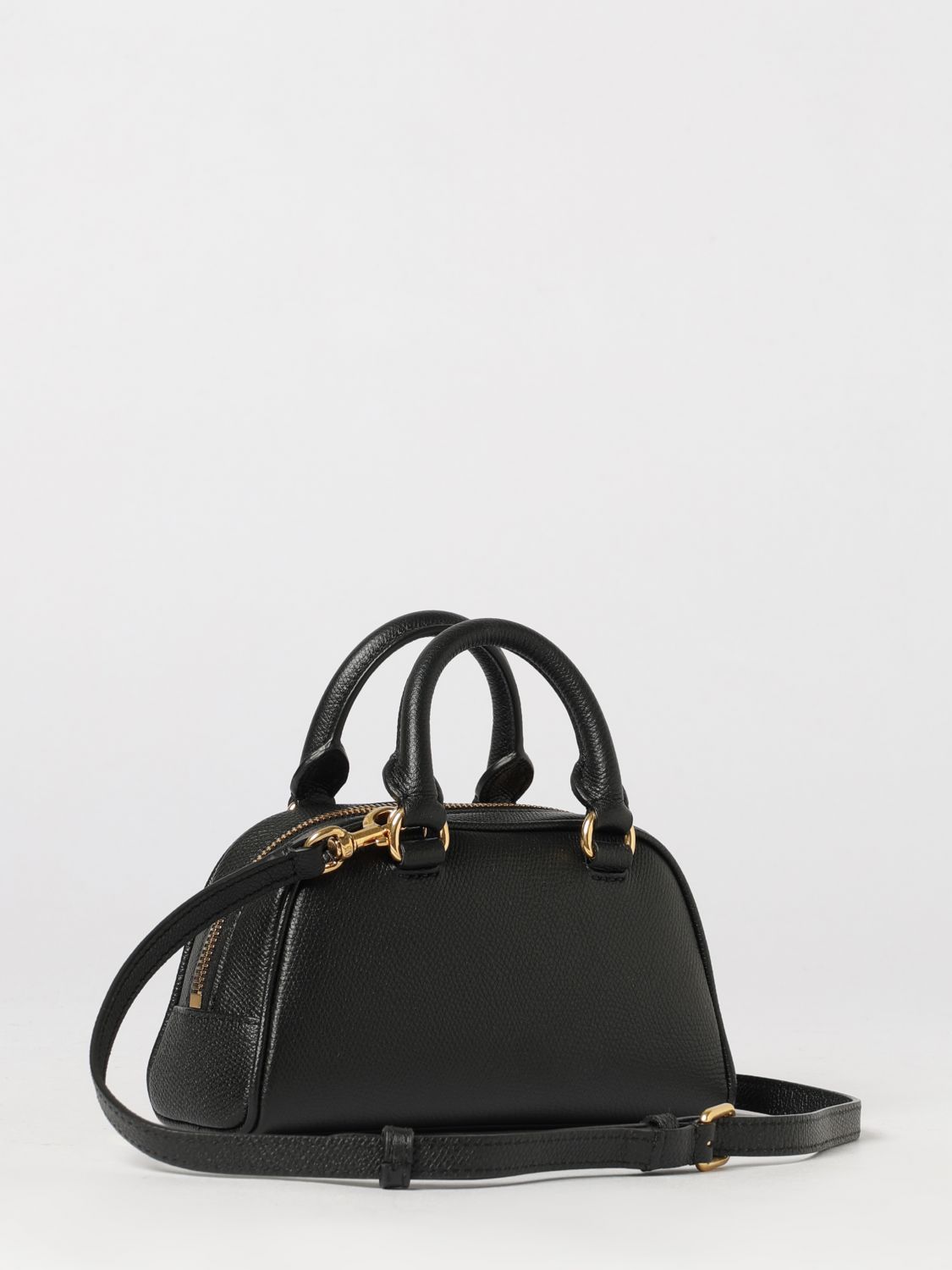 vlogo signature mini bowling bag in grained leather