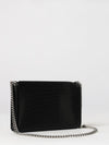 falabella mini satin bag with beads and chain