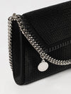 falabella mini satin bag with beads and chain