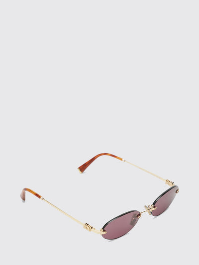 cat-eye metal sunglasses with logo