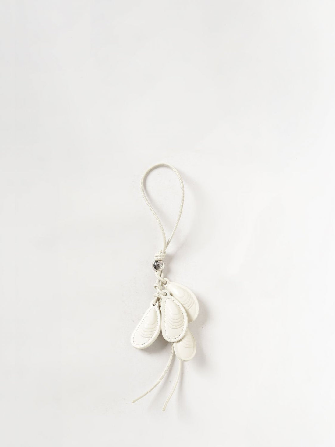 LOEWE OS keyring in smooth calfskin with engraved monogram charm
