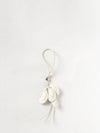 keyring in smooth calfskin with engraved monogram charm