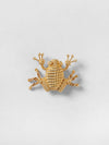 rana gold-coloured brass brooch with engraved logo
