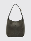 le 5 à 7 hammered leather shoulder bag with ysl monogram