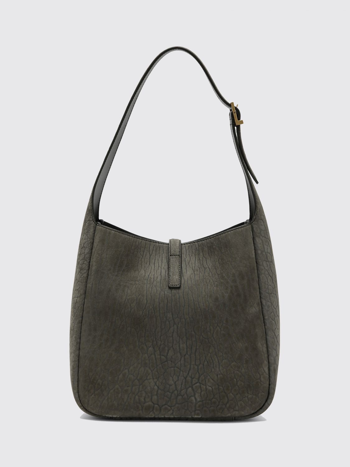 le 5 à 7 hammered leather shoulder bag with ysl monogram