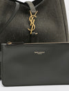 le 5 à 7 hammered leather shoulder bag with ysl monogram