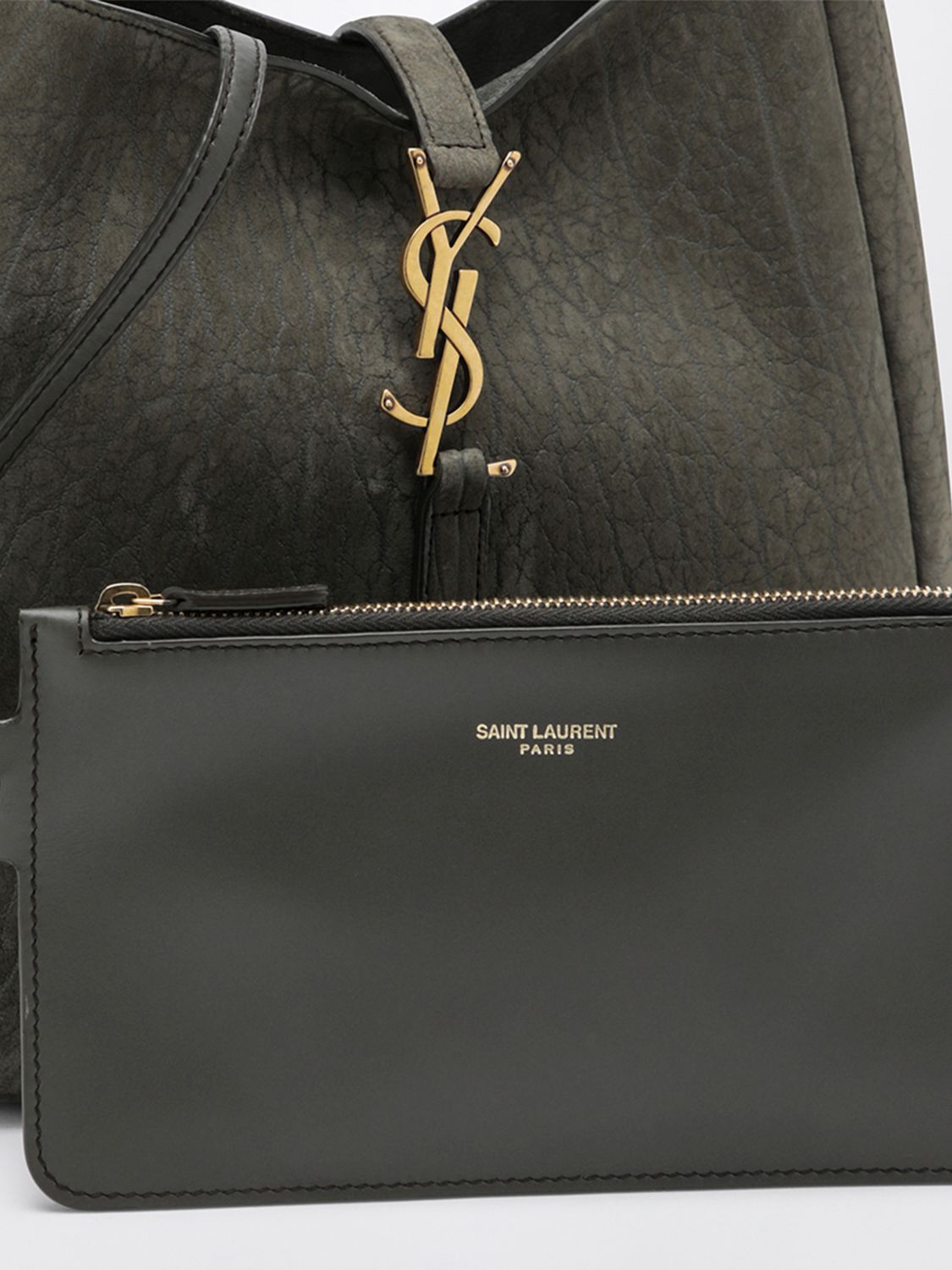 le 5 à 7 hammered leather shoulder bag with ysl monogram