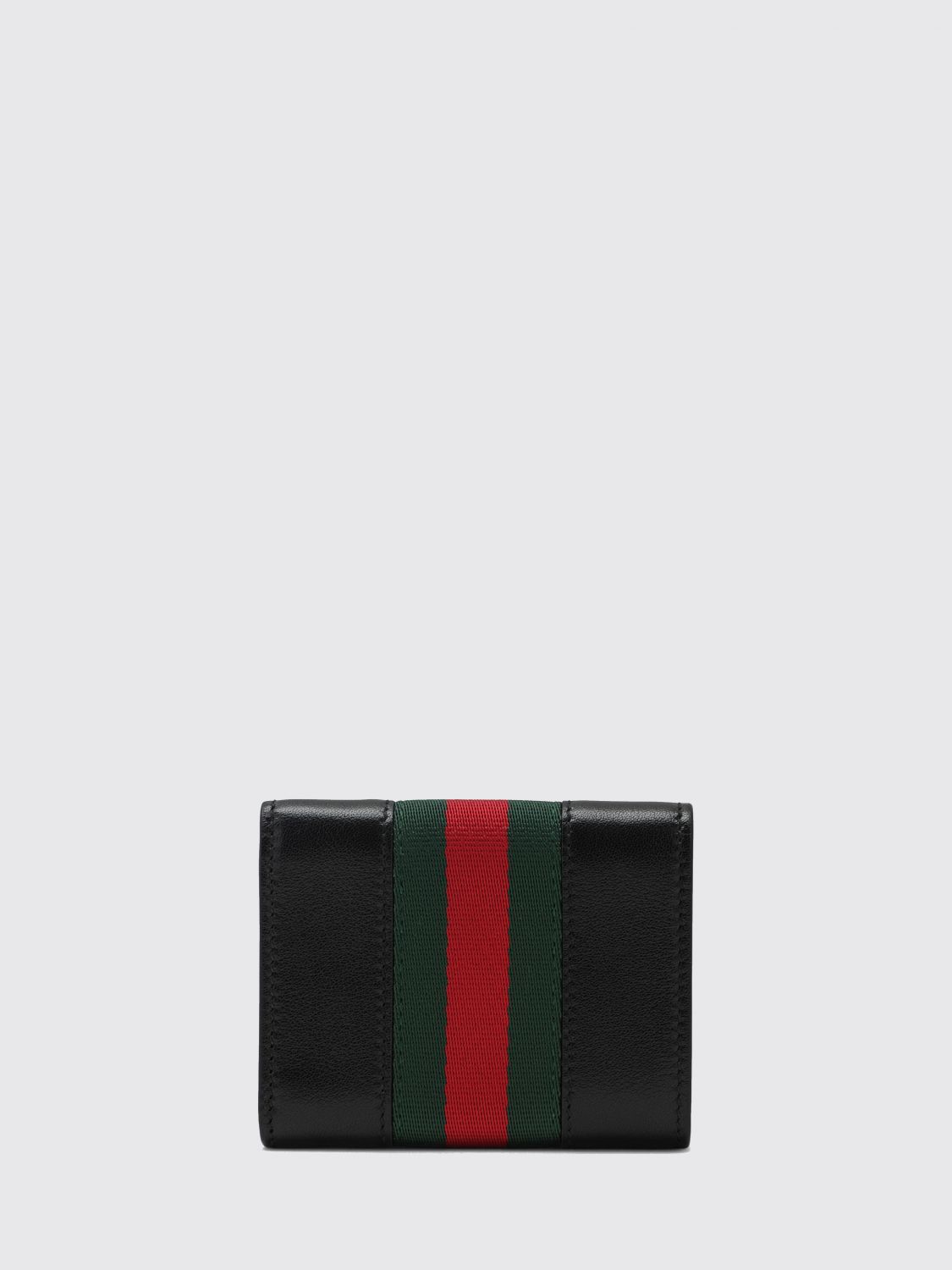 horsebit calfskin wallet with web detail