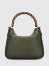 diana mini grained leather bag with bamboo handle and gg logo