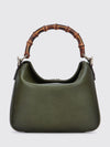 diana mini grained leather bag with bamboo handle and gg logo
