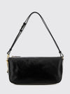smooth calfskin shoulder bag with adjustable handle and zip closure