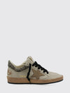 ball star polka-dot trainers in leather and pony hair with distressed effect