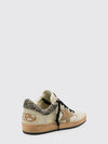 ball star polka-dot trainers in leather and pony hair with distressed effect