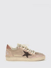 ball star suede trainers with glitter logo