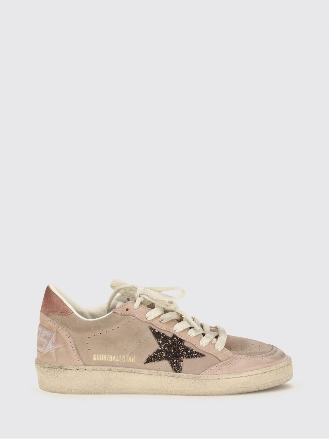 ball star suede trainers with glitter logo