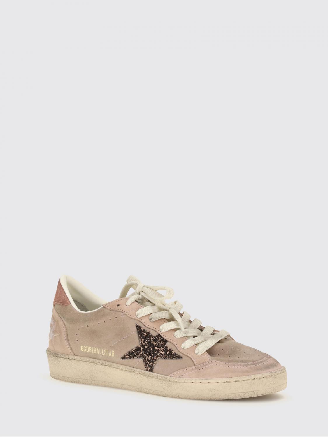 ball star suede trainers with glitter logo